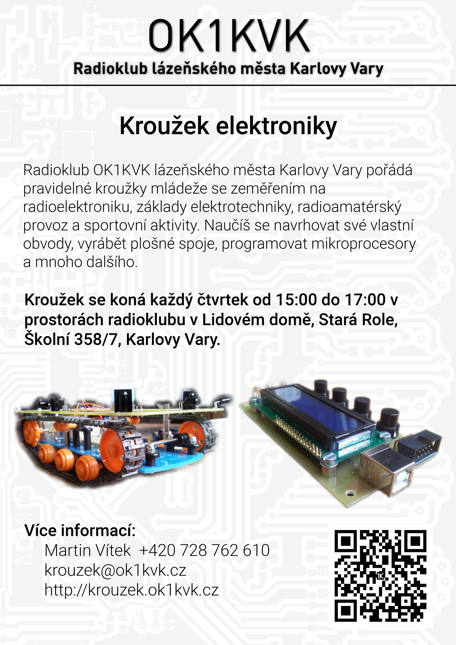 Plakát kroužek elektroniky 2017/2018