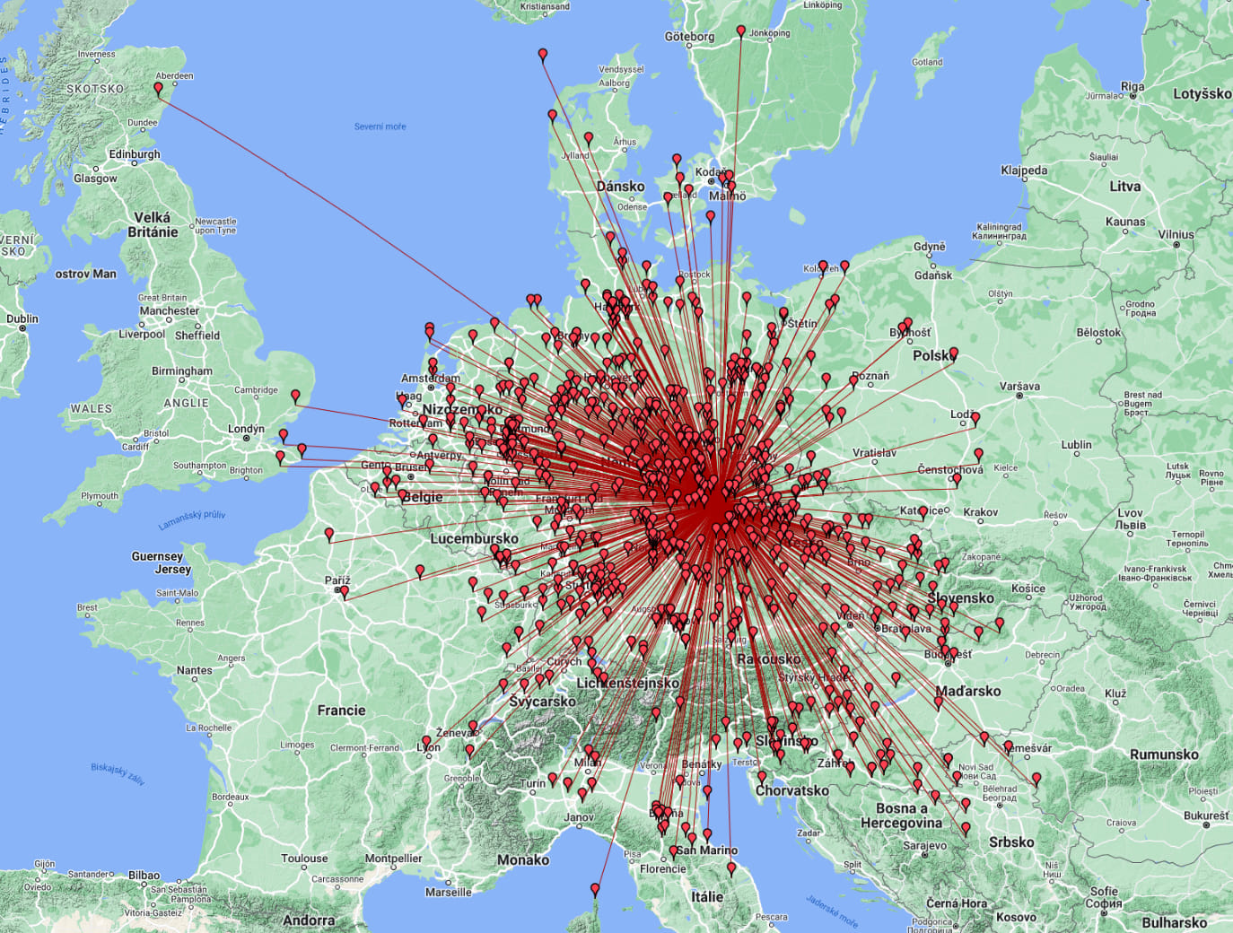 Mapa závodu