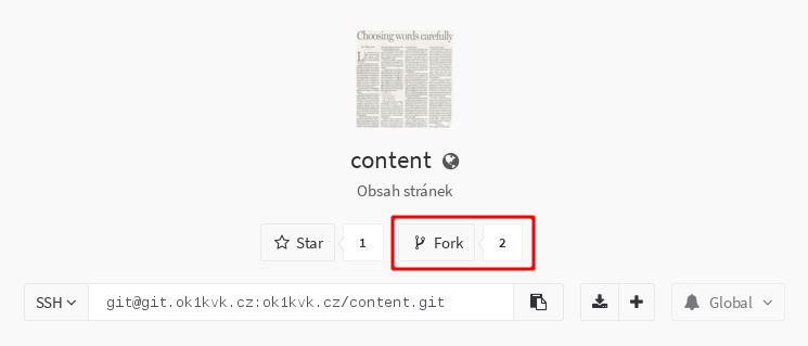 Gitlab new fork